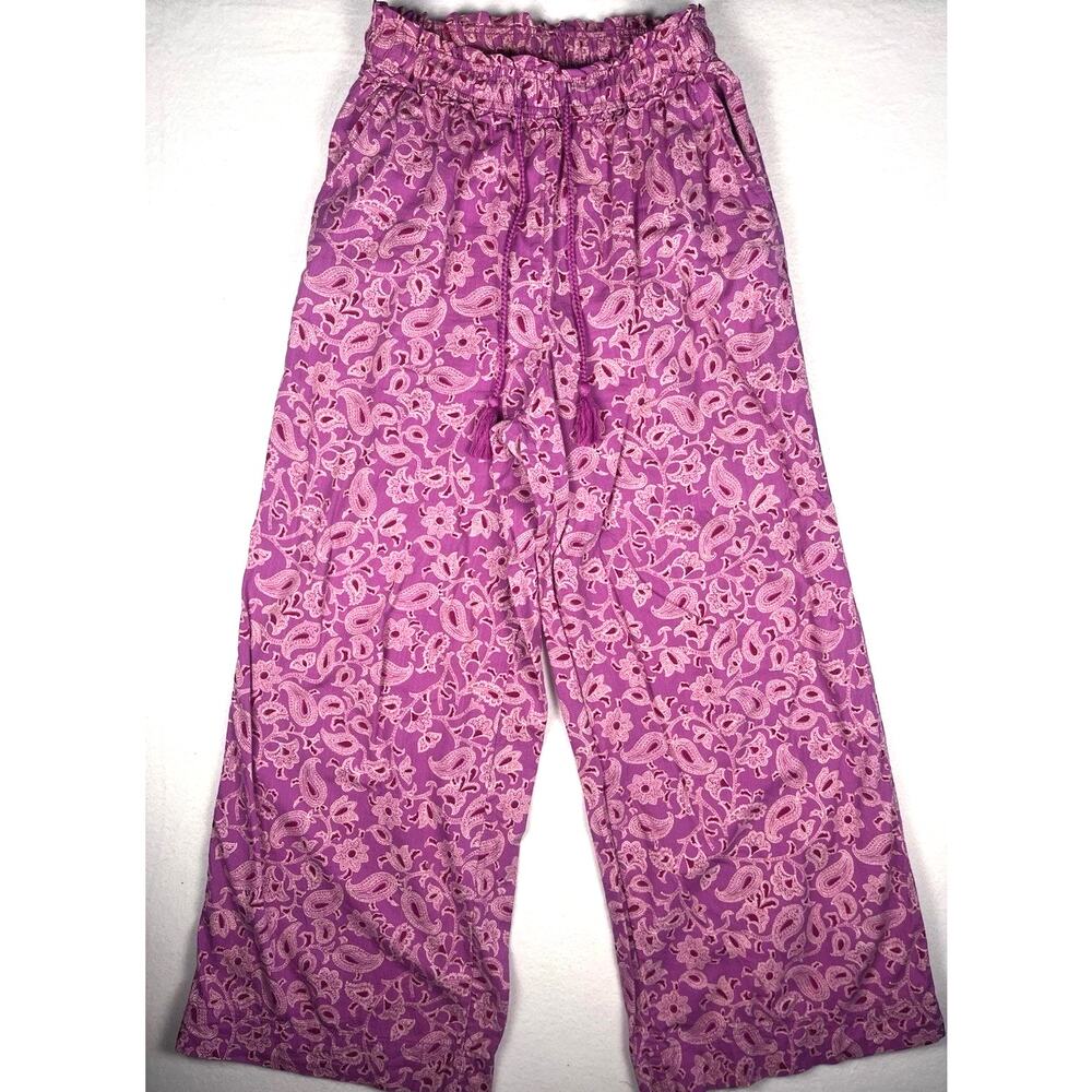 Knox Rose Wide Leg Pants in Pink & Lavender Paisley